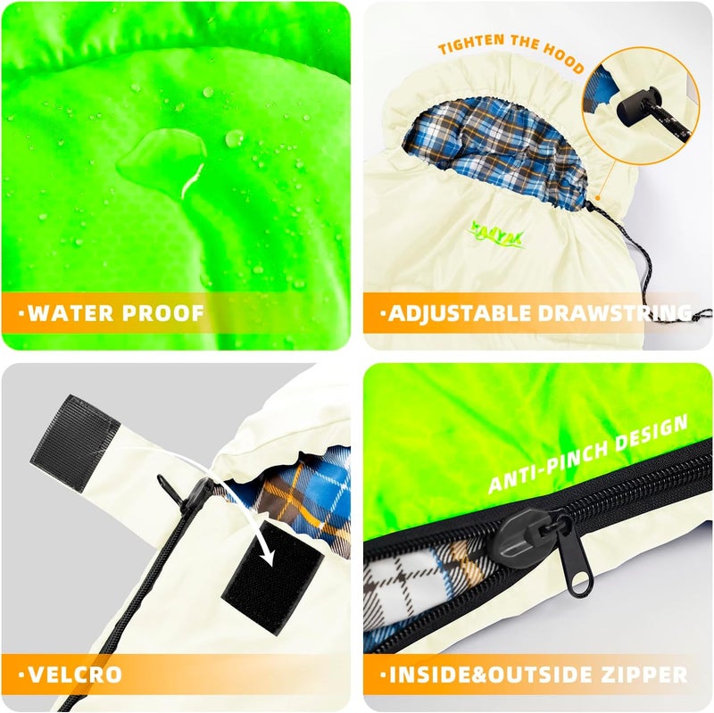Kanyak Camping Sleeping Bag, 32℉ Sleeping Bags for Adults Kids Teens Cold Weather Warm Sleeping Bag Winter for 3-4 Season Camping, Camping Gear Equipment, Traveling, and Outdoors - Image 3